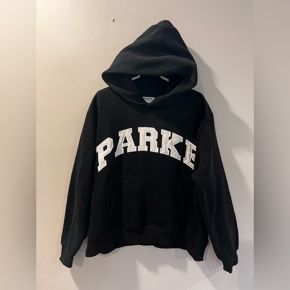 Parke Varsity Black Sweatshirt Hoodie Size L/Xl - Picture 2 of 5